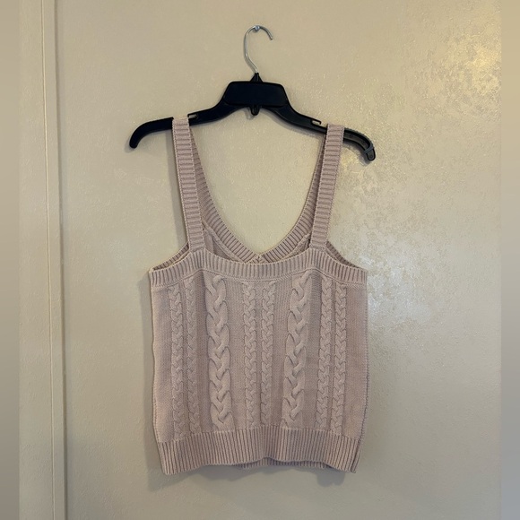 Evereve Maeve Cable Knit Sweater tank top sz M - Picture 2 of 4